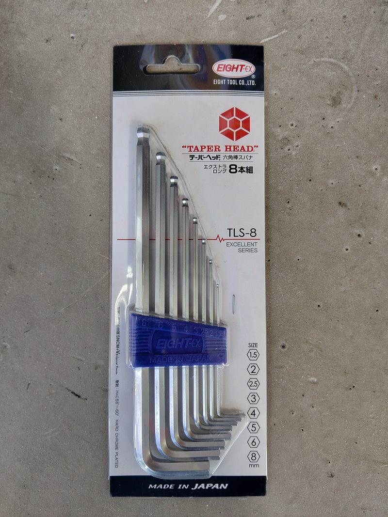 EIGHT TOOLS Hex Wrench (Allen Key) Set | Model : HK-ETLS Allen Key Set Eight Tools 1.5 - 8mm 