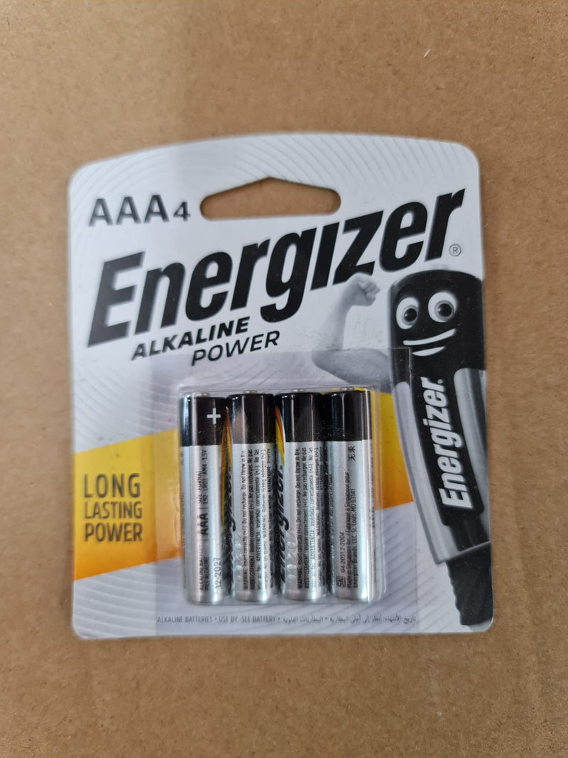 Energizer Alkaline Battery Aaa (4Pc) | Model : BAT-E92-BP4 Battery Energizer 