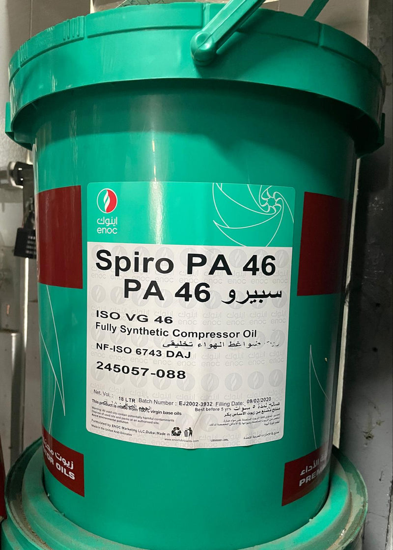 Enoc Spiro Synthetic Screw Compressor Oil 18L