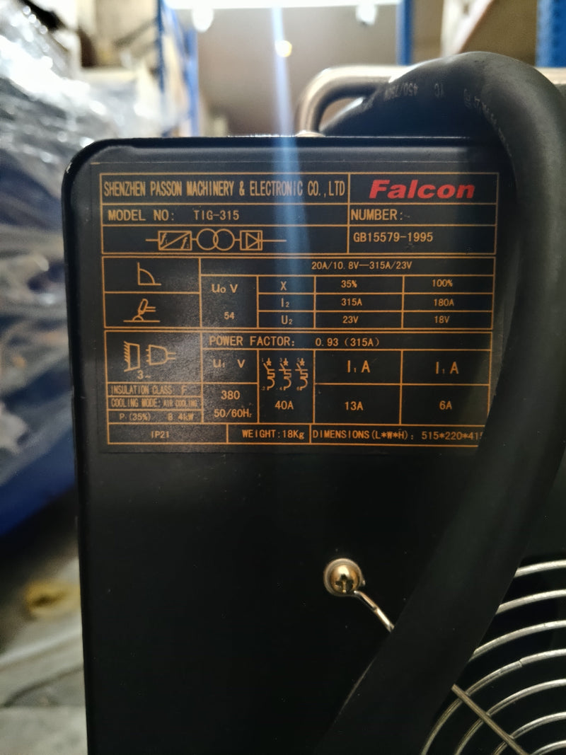 FALCON 380V 60Hz TIG-315 Inverter | Model: W-TIG315 Inverter Falcon 