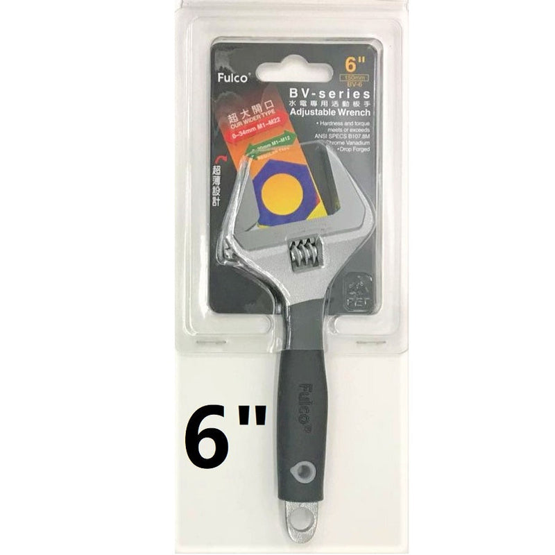 Fulco Beaver Adjustable Wrench | Model : ADJ-F Adjustable Wrench Fulco 6" 