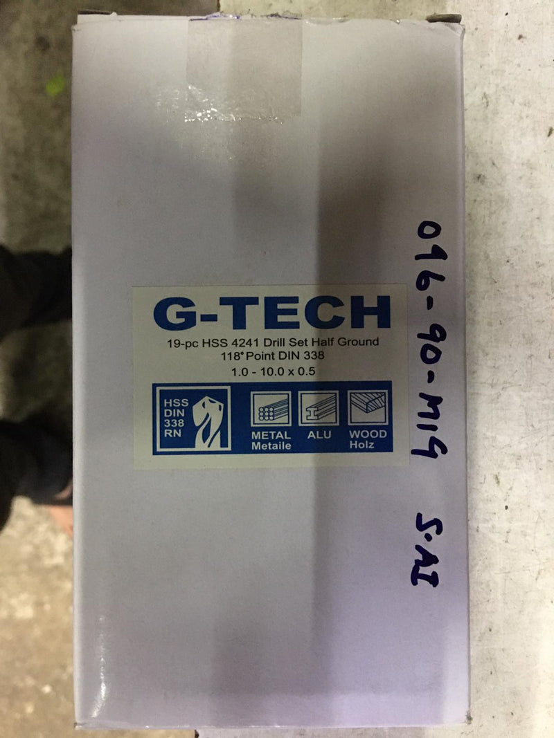 G-Tech 19Pc Hss Drill Set 1.0-10X0.5Mm | Model : 096-90-M19 G-Tech 