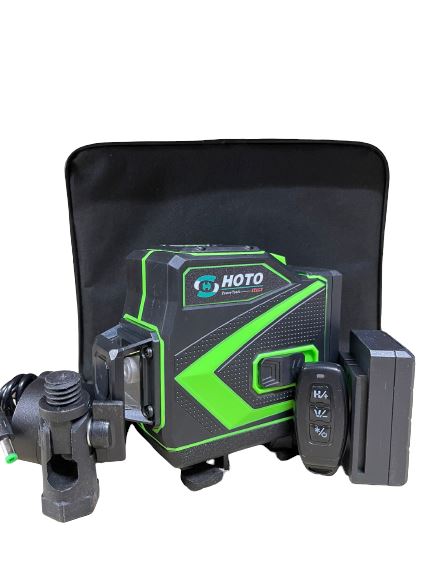 Green 12 Line Laser With 2 Battery And Remote Control (No Warranty) | Model : LASER-YM-G-12 Laser HOTO 