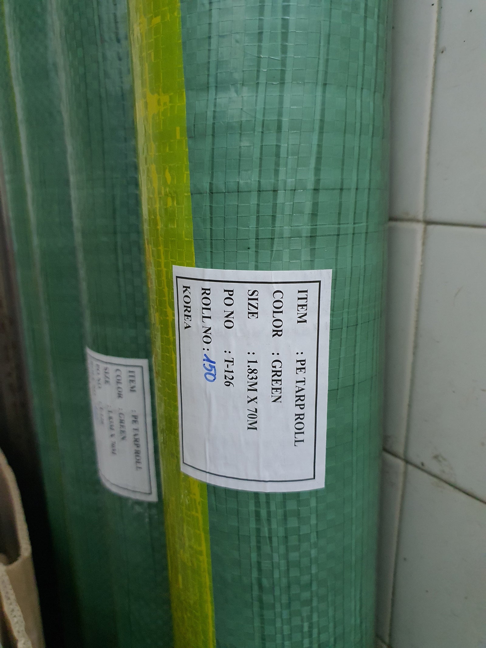 Green Canvas Roll 6'X80M (1.83Mx70M)