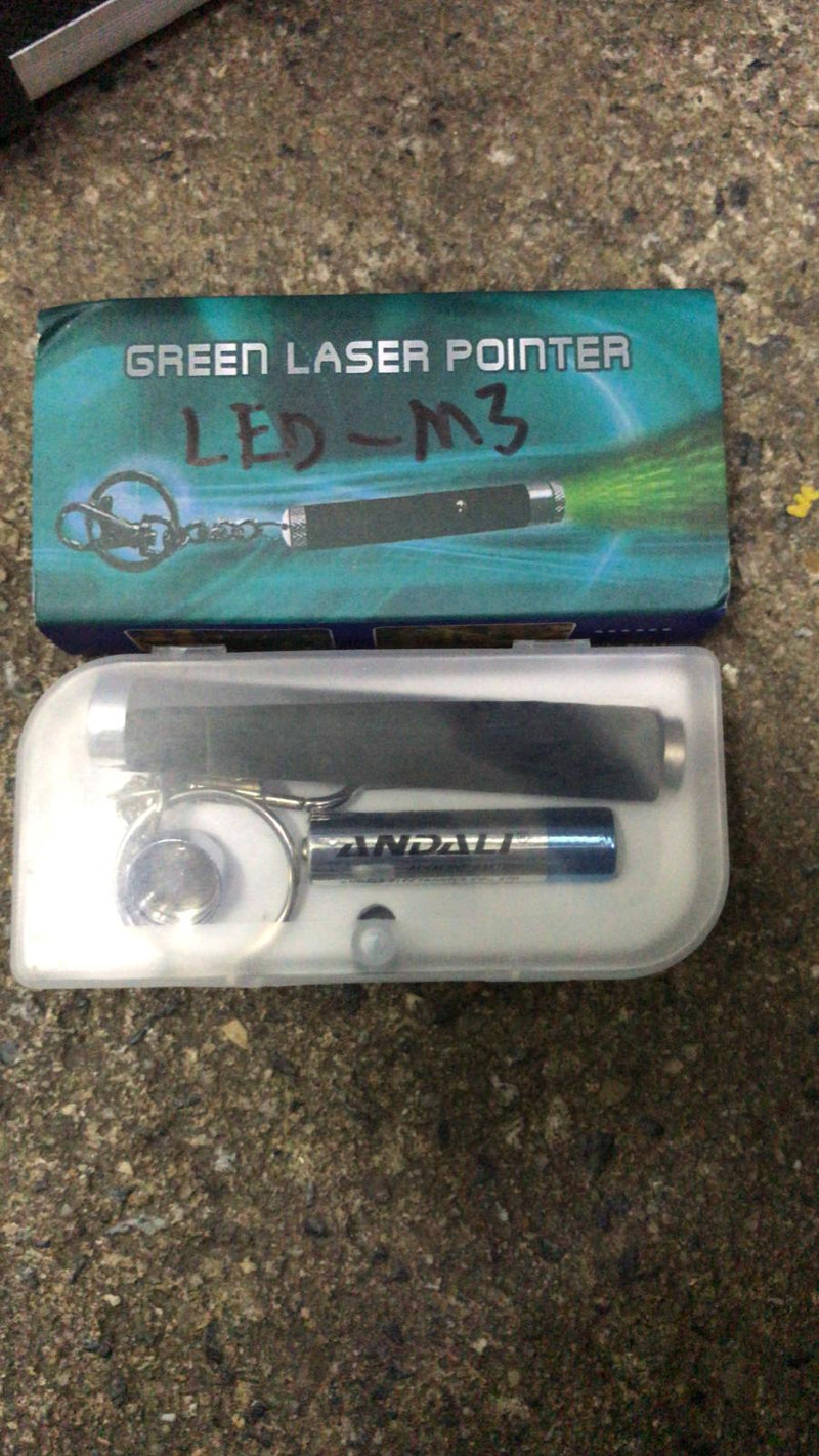 Green Laser Pointer (Keychain Metal Pen) | Model : LED-M3 Aikchinhin 