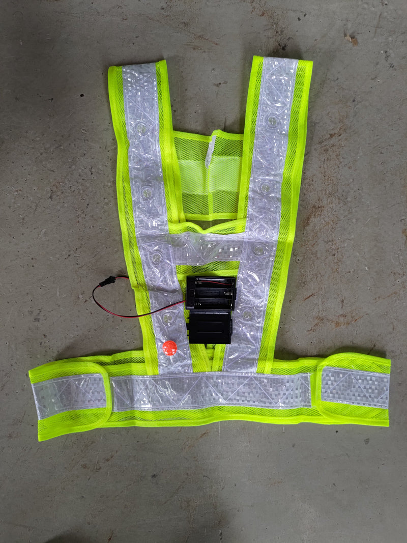 Led reflective store safety vest