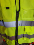 Green Safety Vest - Cotton Zip Jacket with Pocket (ONLY XL) | Model : VEST-G-WP Safety Vest Aikchinhin 