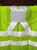 Green Safety Vest With Transparent Label Pocket | Model: VEST-G-LP Aiko 