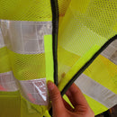 Green Safety Vest with words at back, Wording : Banksman, Fire Watchman, Lifting Supervisor, Rigger/Signal man, Security, Signal man, Traffic Controller | Model: VEST-G- Safety Vest Aiko 