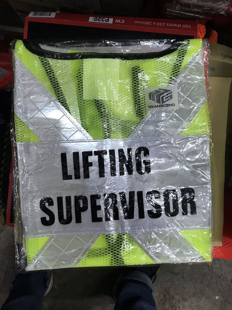 Green Safety Vest with words at back | Wording : Banksman, Fire Watchman, Lifting Supervisor, Rigger/Signal man, Security, Signal man, Traffic Controller - Aikchinhin