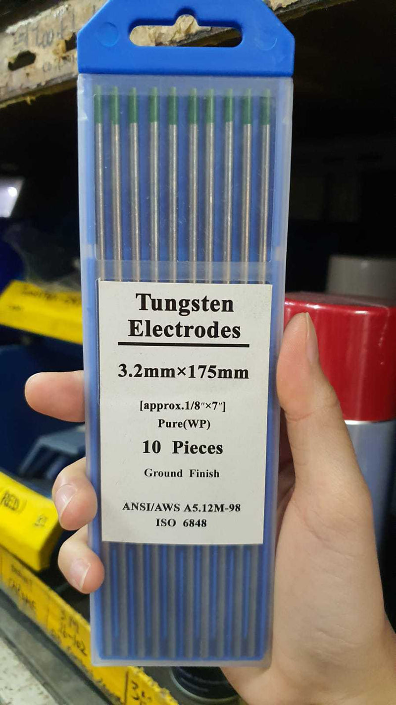Green TIG Tungsten Electrodes Aluminum | Model : TUNGSTEN Tungsten Electrodes Aiko 3.2mm x 7" (TUNGSTEN-G327) 