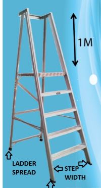 Heavy Duty Platform Ladder 12Steps With 1M Handle | Model : L-HDPL12 Heavy Duty Platform Ladder Aiko 