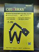 Hexagon Fold Ruler With Tile Holder Locator | Model : CM0921001 Crownman 