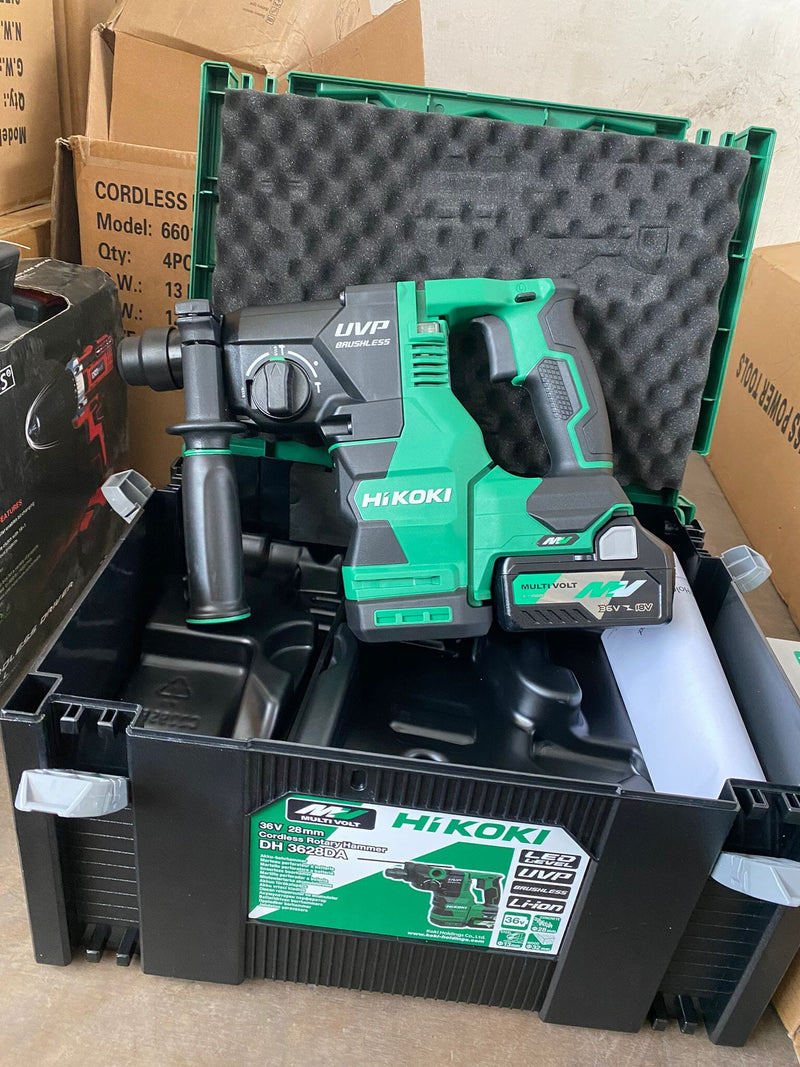 Hikoki 36V Multi Volt Cordless Combo Rotary Hammer DH3628DA +Impact Dr