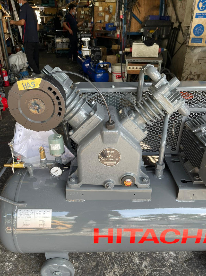 Hitachi 5hp 125L 415V Air compressor with pressure switch | Model : 3.7P-9.5V5A Air Compressor HITACHI 