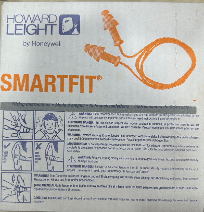 Honeywell Howard Leight SMARTFIT® SMF-30 Corded Christmas Tree Foam Earplug Multiple Use | Model : EP1-SMF-30 Ear Plug Honeywell 