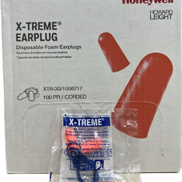 Honeywell Howard Leight X-TREME XTR-30 Corded Foam Earplug Single Use
