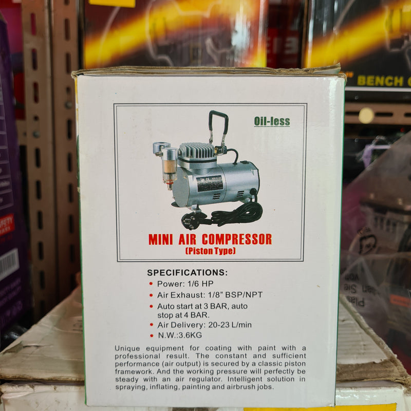 Hymair 1/6 Hp 20-23 L/Min Mini Air Brush Compressor | Model : AS18-1 Air Compressor HYMAIR 