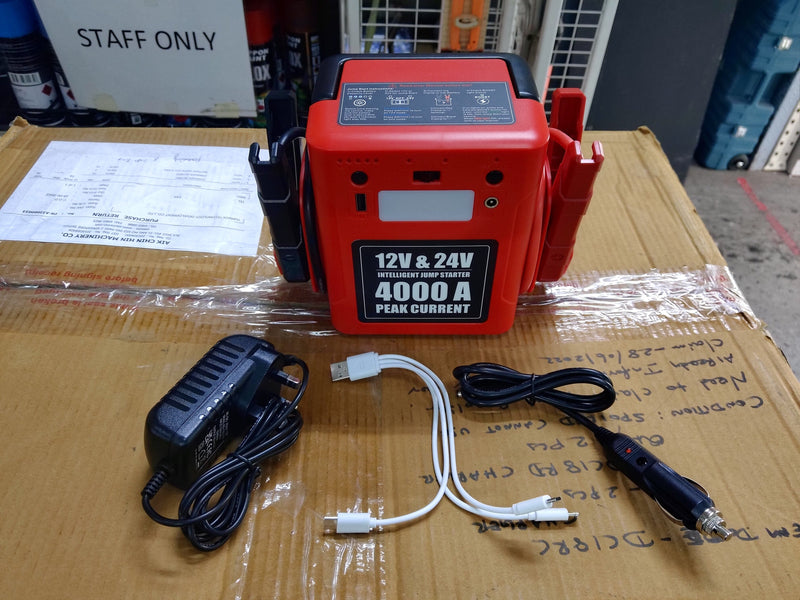 Intelligent Jump Starter 12v & 24v 4000A For Car | Model: JUMP-12V24V-4000A Jump Starter Aiko 