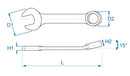 King Tony 10D0-14 (Short) Combination Wrench 14mm | Model : 10D0-14 Combination Wrench King Tony 