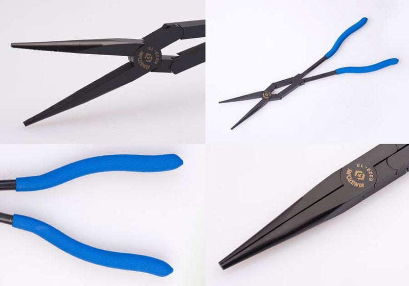 King Tony 13" Double Joint Long Nose Pliers | Model : 6329-13C Long Nose Pliers King Tony 