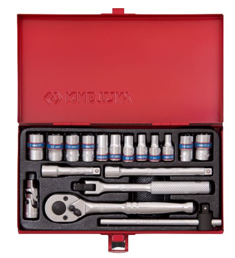 King Tony 1/4" 18pc Socket Set 12p 4-12mm | Model : 2019MR Socket Set King Tony 