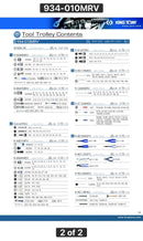 King Tony 286 Pcs Tool Trolley set with Eva Foam | Model : 934-010MRV Tool Trolley King Tony 