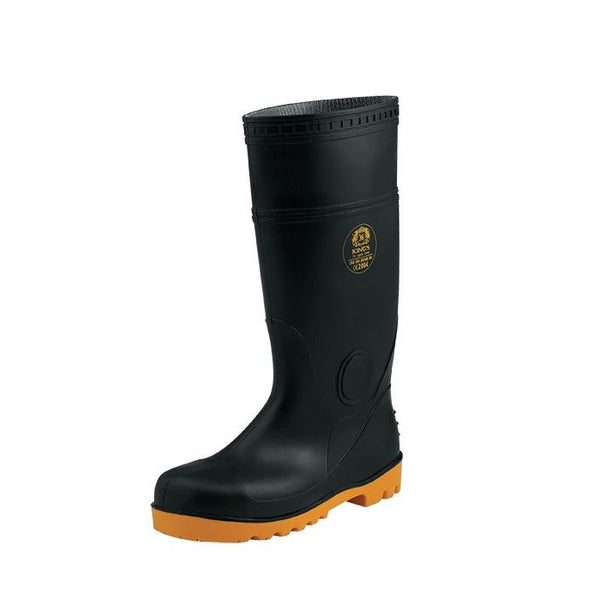 KING S Black PVC Safety Boots with Steel Mid sole Insert Model KV20 Sizes 6 40 11 44