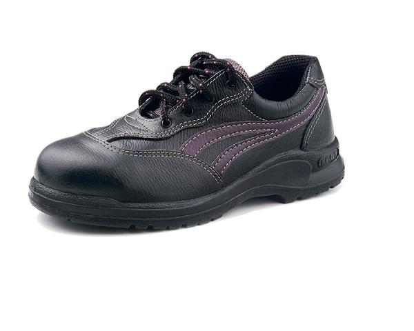KING'S Black/Violet Full Grain Leather Laced Safety Shoe | Model : KL335X (UK sizes : #4 - #8) (Discontinued)