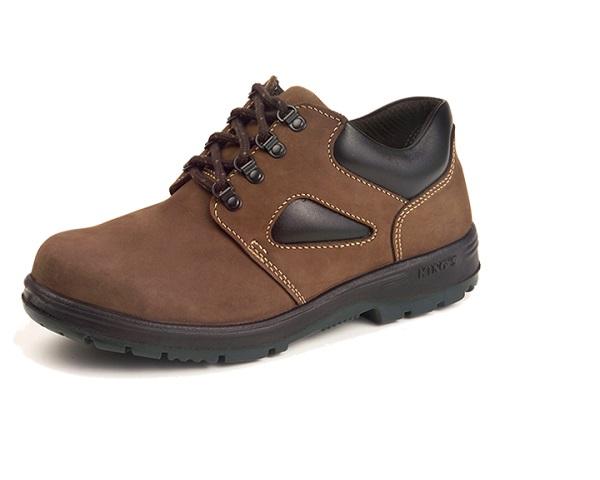 KING'S Dark Brown Nubuck Leather Laced Safety Shoe | Model : KP900KW, UK Sizes : #6(40) - #10(44)