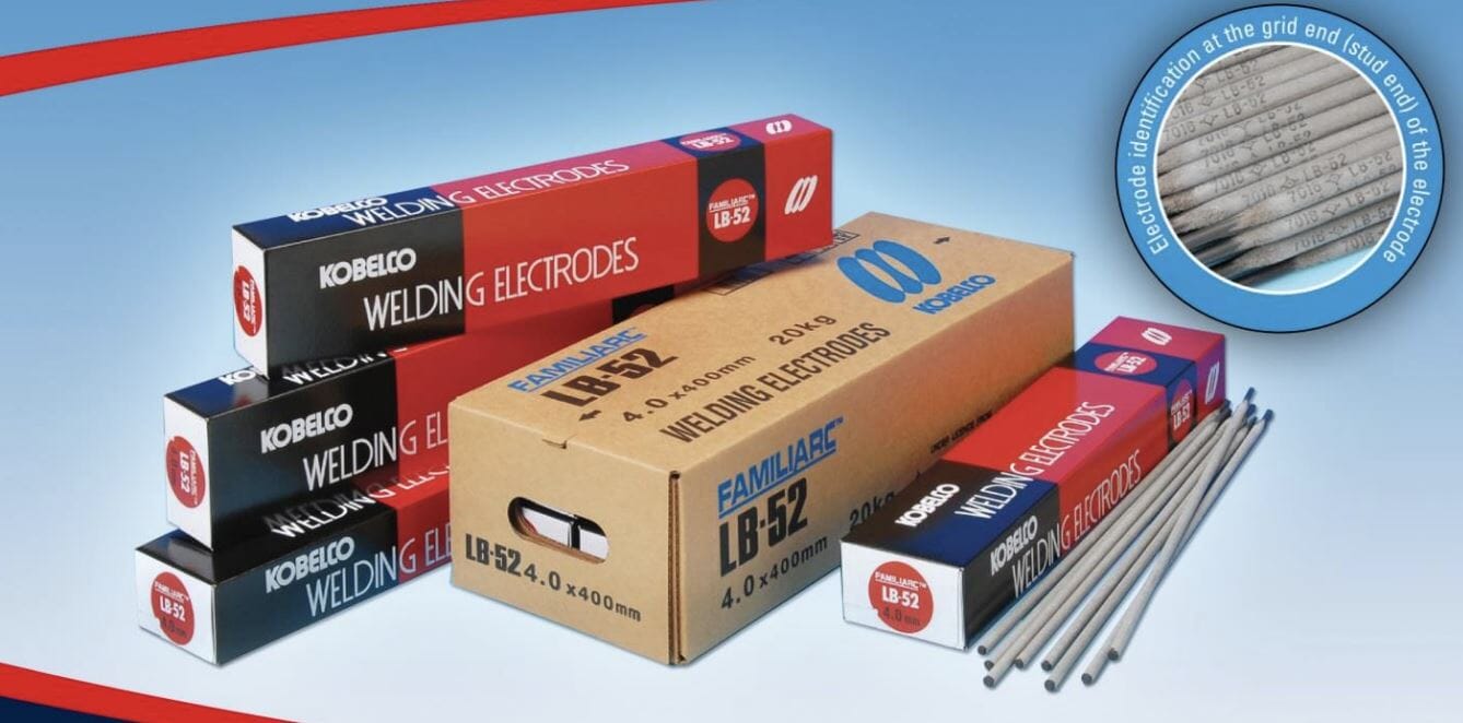 Kobelco LB52 Welding Electrodes (rod) | Model : LB52 | Sizes : 2.6MM o