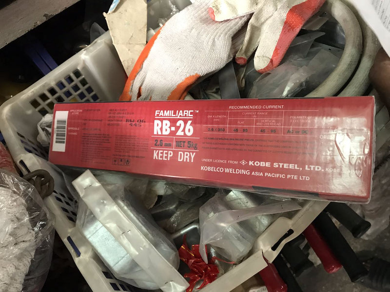 KOBELCO WELDING ELECTRODE RB26, Sizes : 2.6MM or 3.2MM or 4.0MM - Aikchinhin
