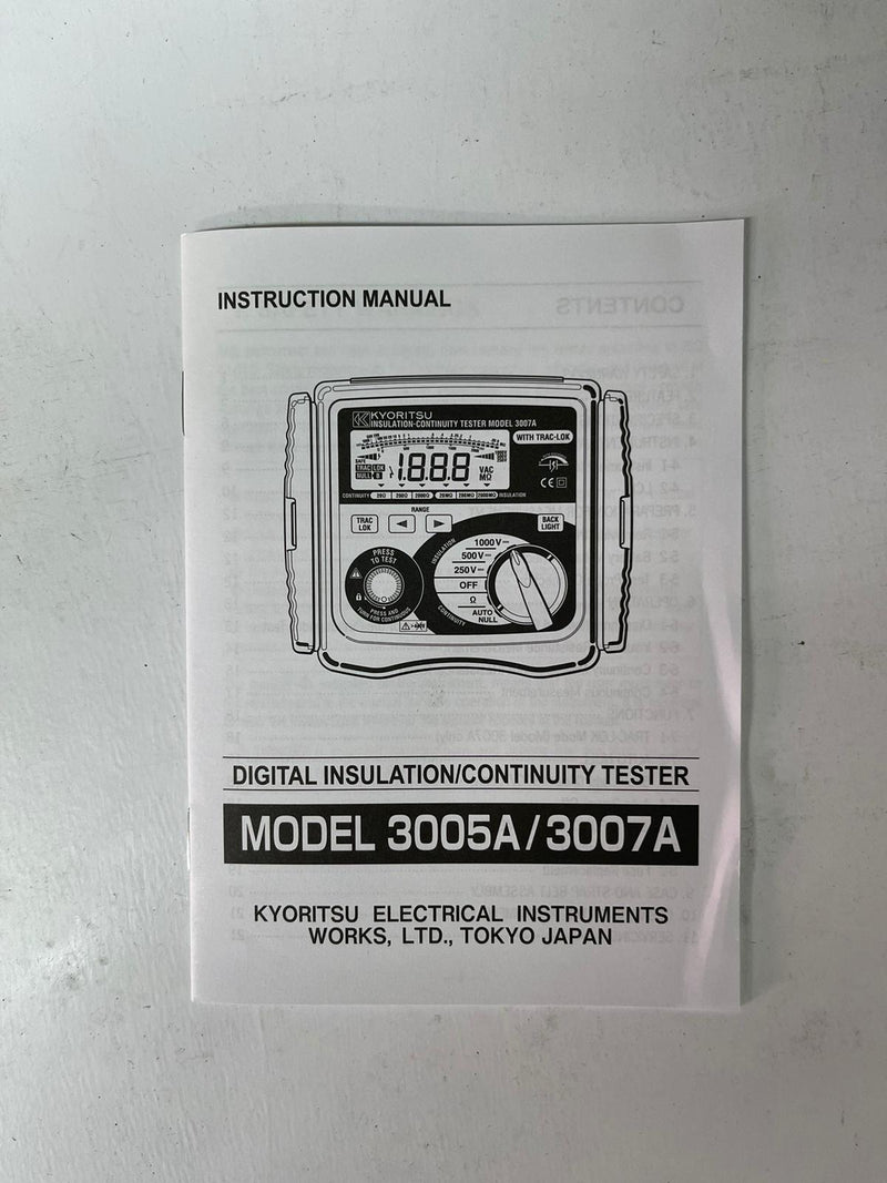 Kyoritsu Insulation Tester | Model : KM3007A Insulation Tester Kyoritsu 
