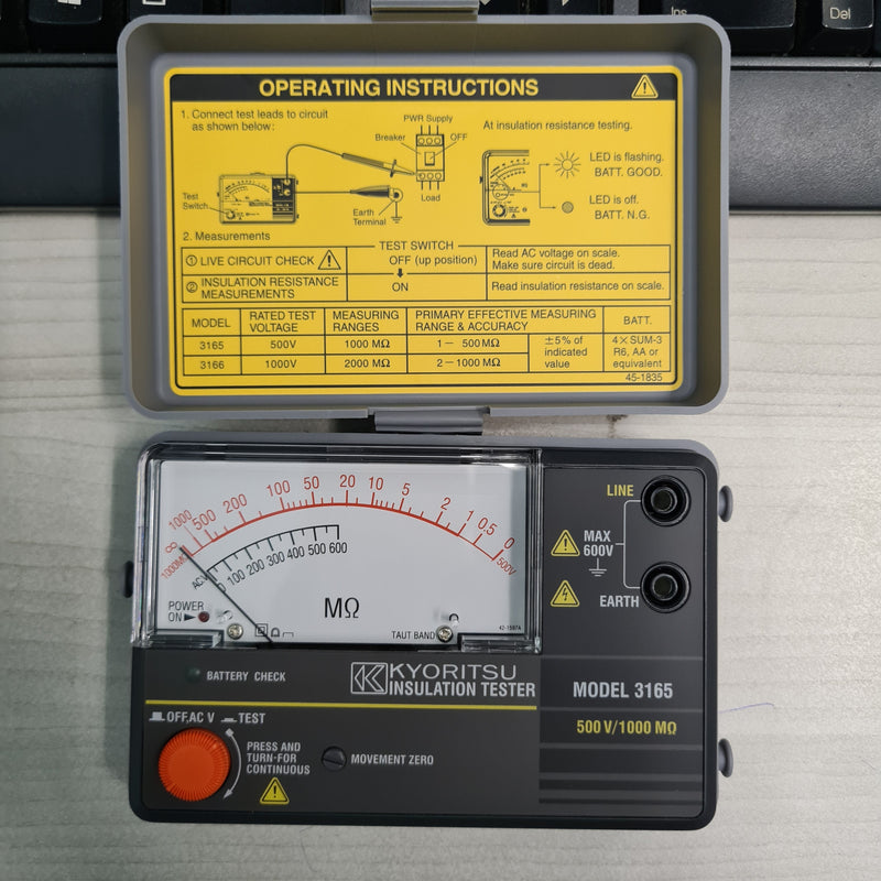 Kyoritsu Insulation Tester | Model : KM3165 Insulation Tester Kyoritsu 