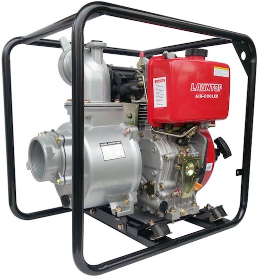 Launtop Diesel Water Pump 4" With Electric Start | Model : WP-LDP100CLE Diesel Water Pump Launtop 