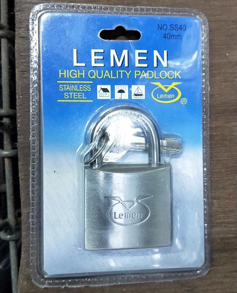 Lemen 30mm Stainless Steel Pad Lock Keyed Alike | PL-LM-SS30KA Padlock Lemen 