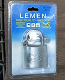 Lemen Stainless Steel Keyed Pad Lock with 2 Keys | Size : 30mm (PL-LM-SS30), 40mm (PL-LM-SS40), 50mm (PL-LM-SS50), 60mm (PL-LM-SS60) Padlock Lemen 