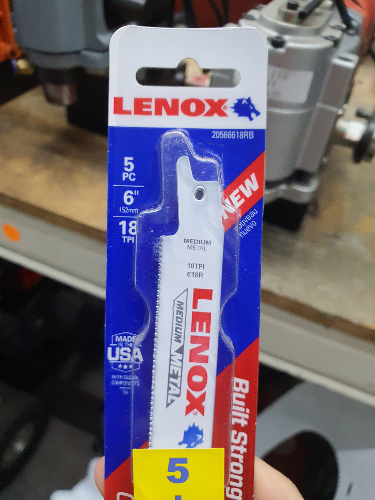 LENOX 618R Bi-metal Reciprocating Saw Blade (5Pc/Pkt