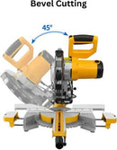 Luxter 255mm 10" Slide Compound Saw 230V Model : LX-MS255-SBSL Slide Compound Miter Saw Luxter 