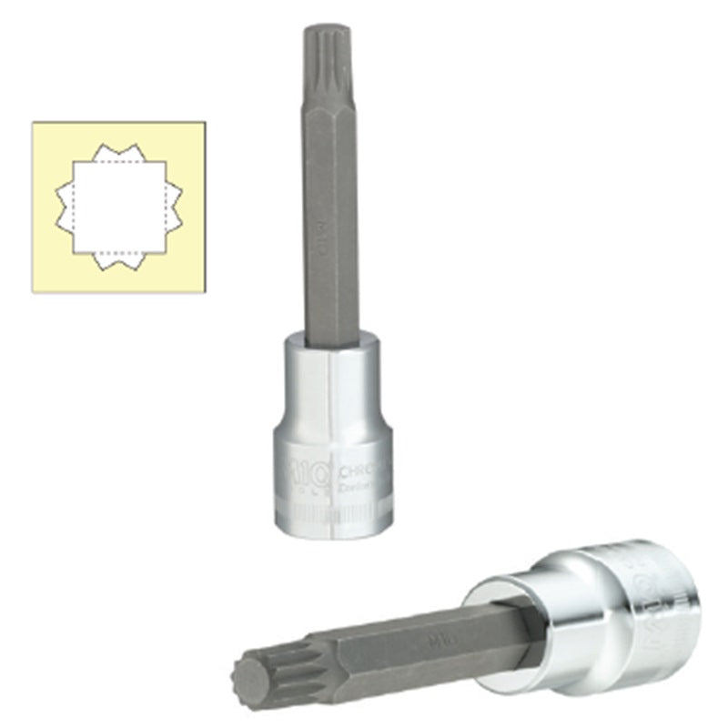 M10 1/2" Dr.triple Square (Xzn) Long Socket | Model : M10-004-494-908 Long Socket M10 