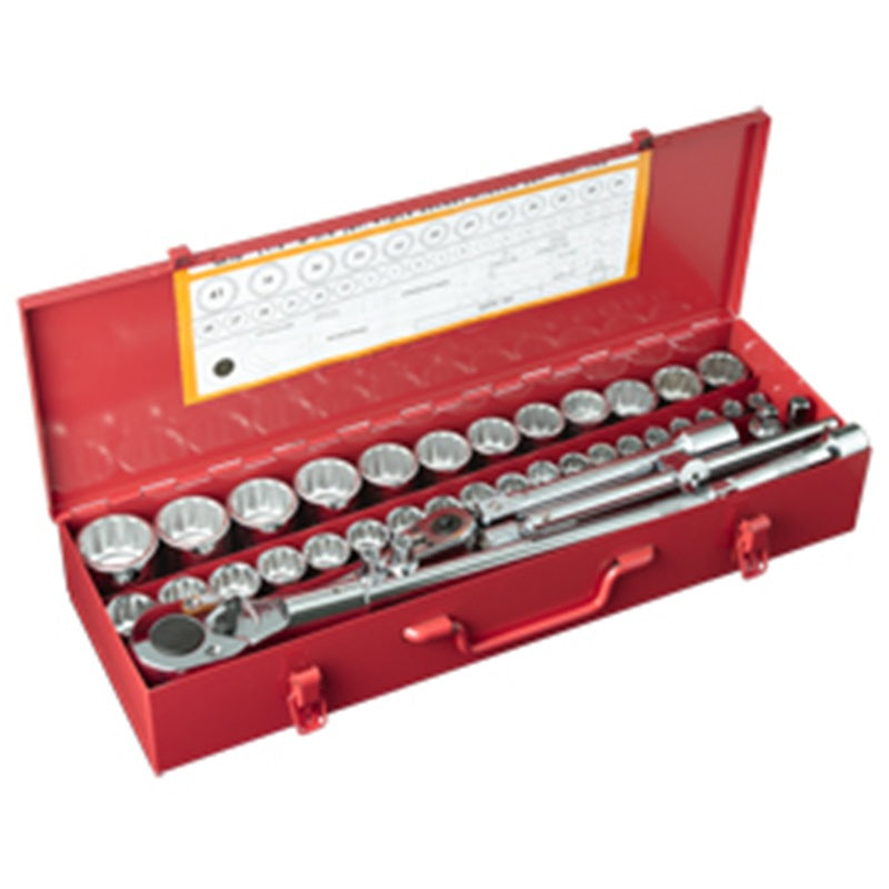 M10 1/4", 1/2", 3/4" Dr Metric Combination Socket Set (146) | Model : M10-146 Combination Socket Set M10 