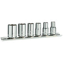 M10 1/4" Drive 6pt (6pc : 6 - 14mm) Socket on Rail Set | Model : 2S6H (004-001-1806) - Aikchinhin