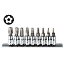M10 1/4 Sq Star Socket Set Bit 5pc Ss5-9 | Model : M10-SS5-9 Star Socket Set M10 