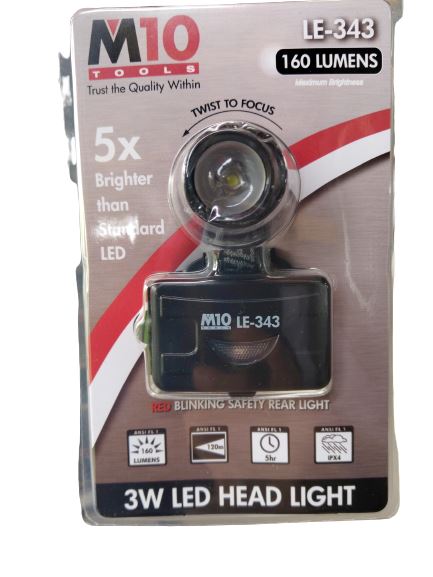 M10 3W Head Light LE-343 | Model : LED-MLE343 Flashlights & Headlamps M10 