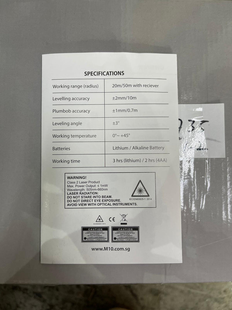 M10 4V1Hg Green Laser Tool (No Warranty) | Model : 016-435-05 Green laser M10 