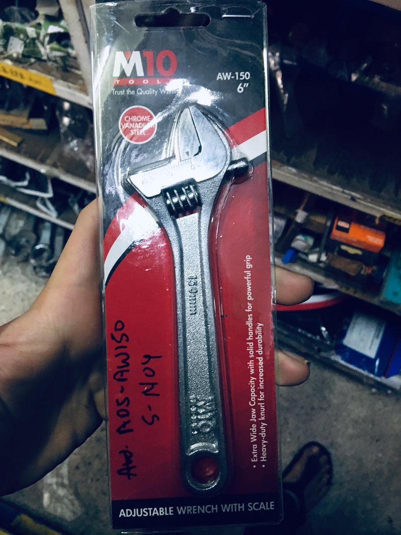 M10 Adjustable Wrench | Sizes : 4" - 24" | Model : ADJ-AW100 to ADJ-AW600 Adjustable Wrench M10 