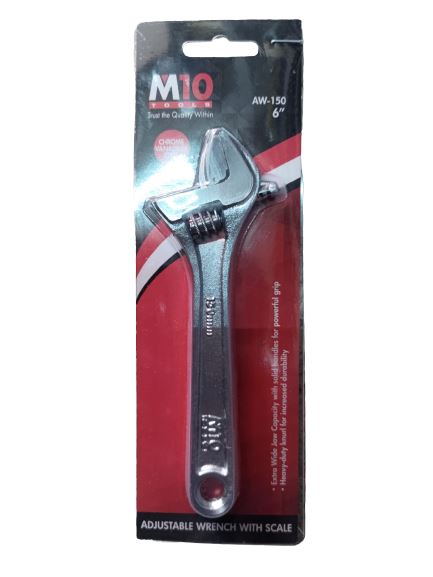 M10 Adjustable Wrench | Sizes : 4" - 24" | Model : ADJ-AW100 to ADJ-AW600 Adjustable Wrench M10 ADJ-AW150 (6”) 