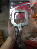 M10 C-Clamp Locking Plier (Swivel Pads) | Sizes : 6" (C-150), 9" (C-225), 11" (C-280), 14" (C-350), 18" (C-450), 24" (C-600) | Model : 008-380-0150 C Clamp Locking Plier M10 9" (C-225) 