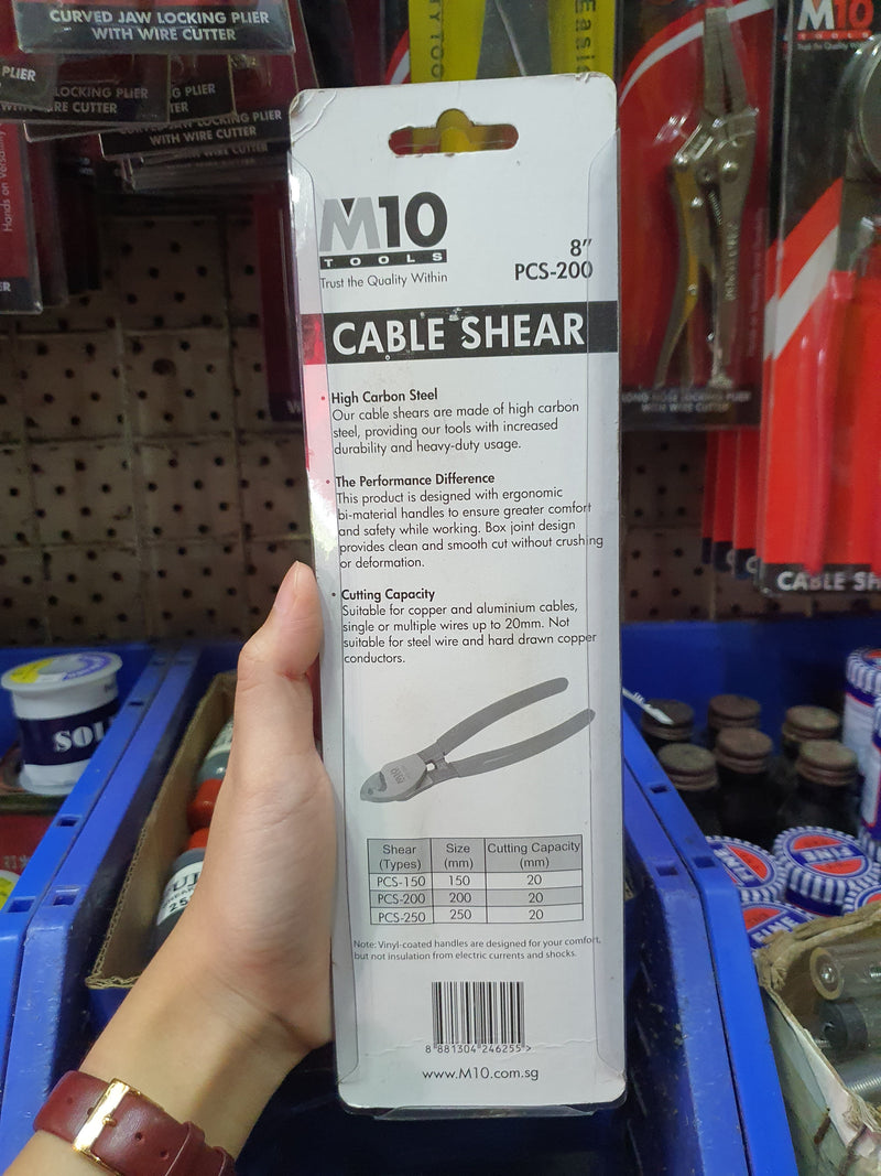 M10 Cable Shear | Sizes : 150mm (PCS-150), 200mm (PCS-200), 250mm (PCS-250) | Model : 009-017-200 Cable Shear M10 