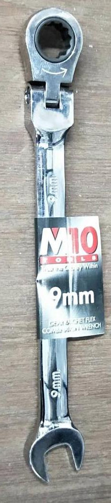 M10 Gear Ratchet Flexible Combination Wrench | Model : 005-057 | Size